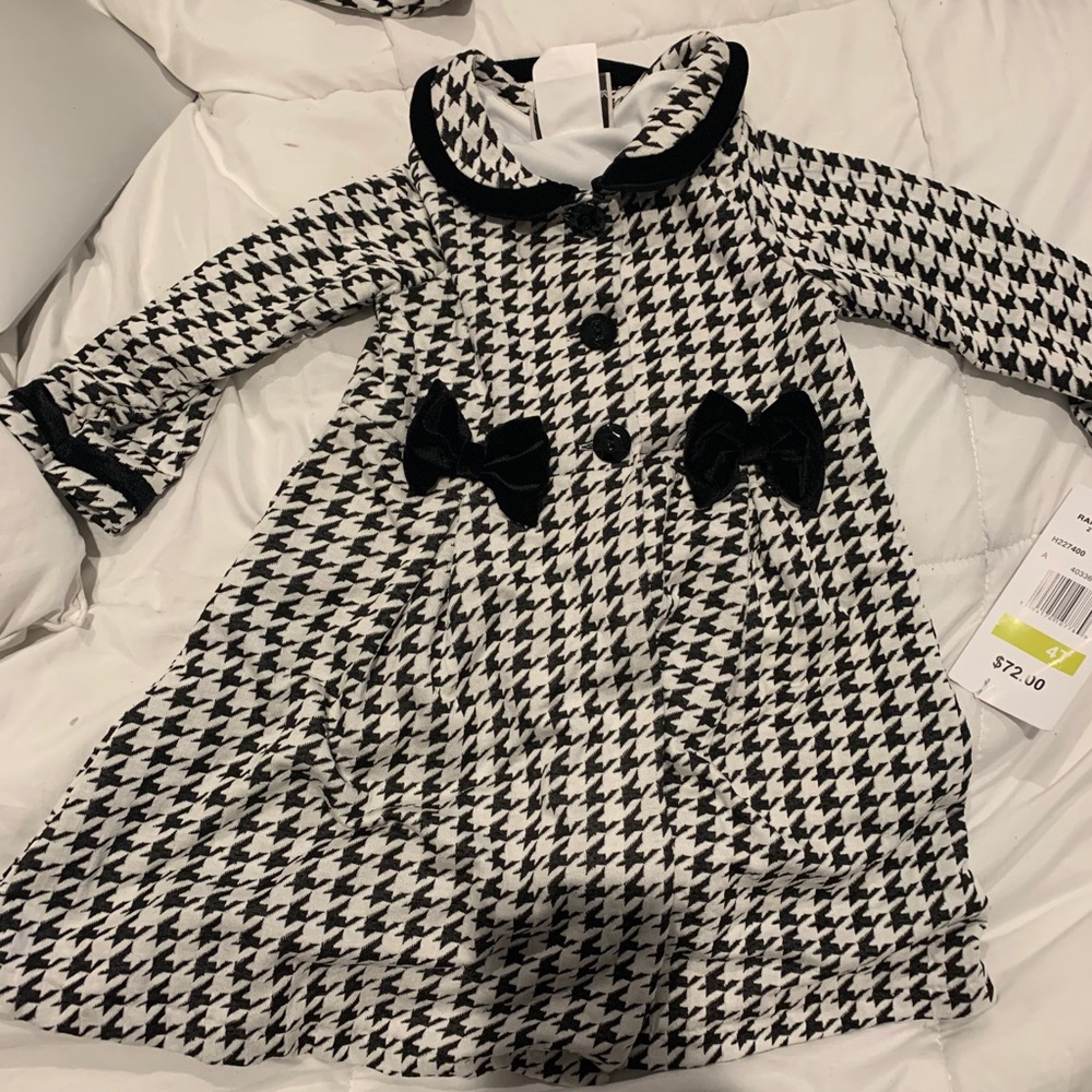 Two piece dress w/ jacket houndstooth NWT
